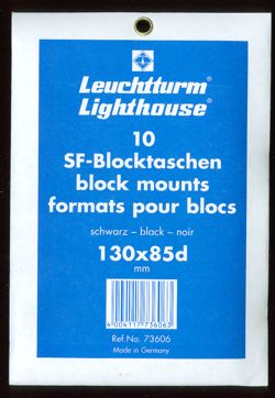Leuchtturm suojataskuja blokeille 130x85mm(d) musta