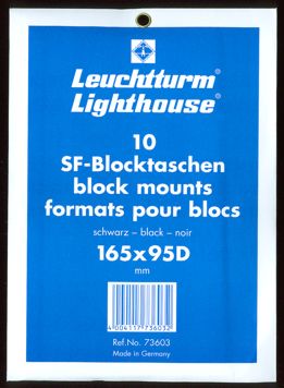 Leuchtturm suojataskuja blokeille 165x95mm(D) musta