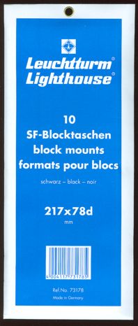 Leuchtturm suojataskuja blokeille 217x78mm(d) musta